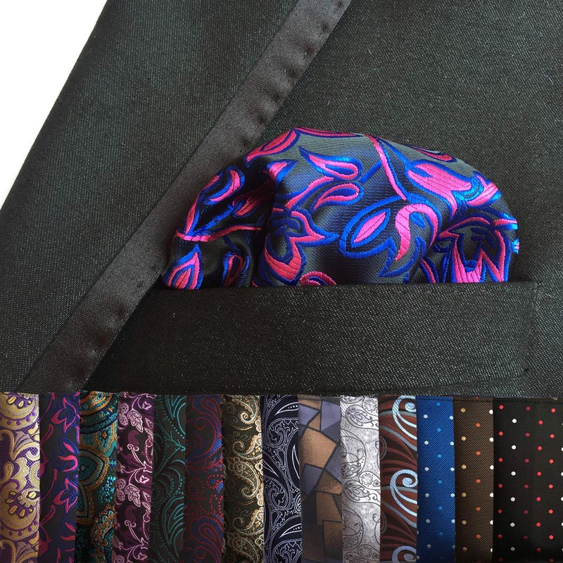 Faylapa 15 Pcs Pocket Squares sets for Man Suit, Assorted Colors Men Suit Pocket Square Handkerchiefs Wedding Party Gift - Image 3